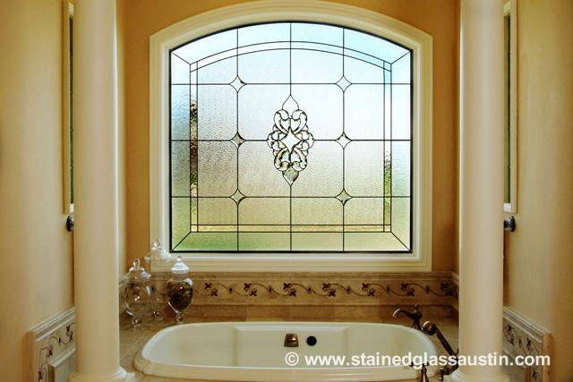Austin stained glass bathroom