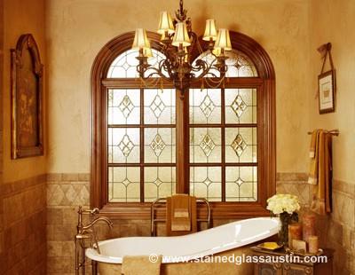 stained glass bathroom window bryan-college station