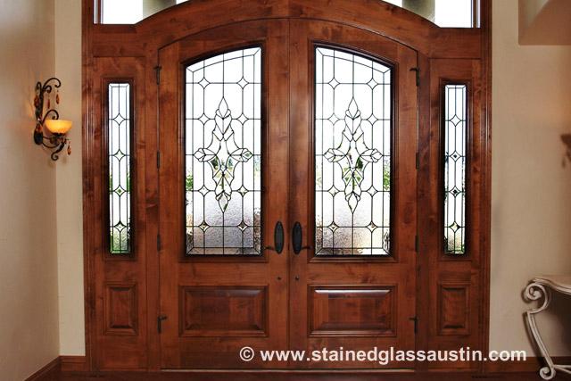 stained glass entryway doors austin