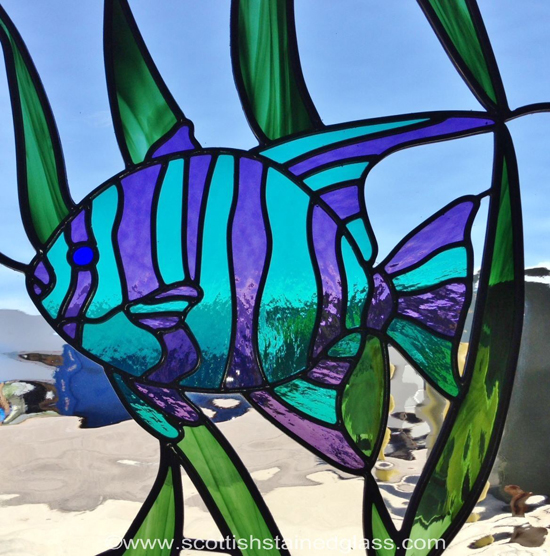 animal ocean life fish stained glass austin