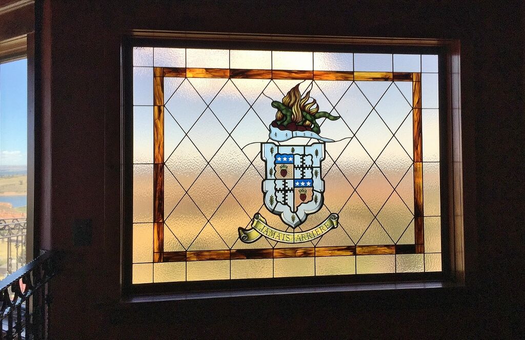 family crest stained glass austin