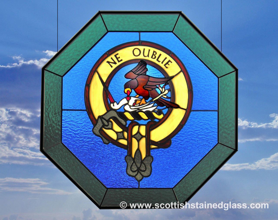 family crest stained glass window austin